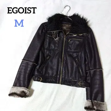 에고이스트 페이크 무스탕 자켓 보머 헤이세이 갸루 그런지 y2k