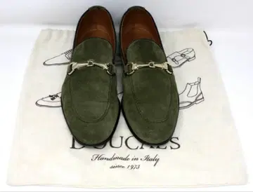 새상품급 두칼스 천연 가죽 스웨이드 비트 로퍼