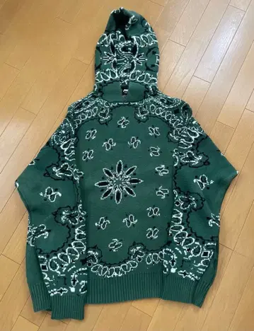 FNTY 페이즐리 니트 후드티