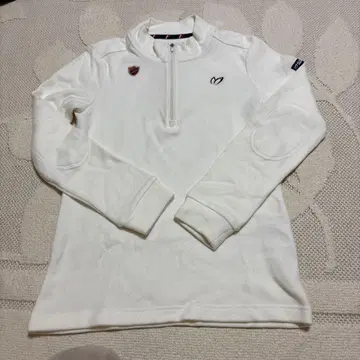 MASTER BUNNY EDITION 화이트 하프 지퍼 스웨터 S