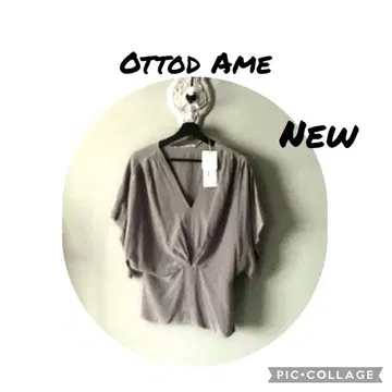 Ottod Ame 실크 V넥 상의 새상품 ottodAme 이탈리아제