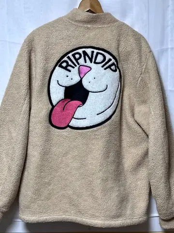RIPNDIP 베이지 플리스 자켓 L