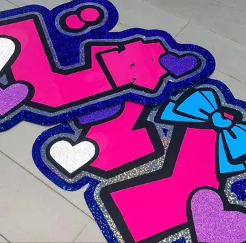 SixTONES 다나카 주키 문자 패널 부채 문자 부채