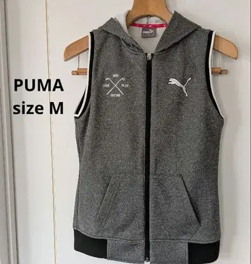 새상품급 여성용 푸마 골프 베스트 후드티 그레이