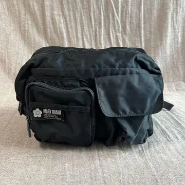 MARY QUANT 블랙 바디백 웨스트 파우치 마리크와