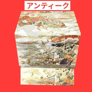 969 앤티크 오비 나고야 오비 송국 부채