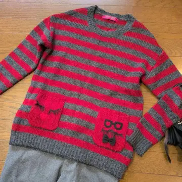 도리걸 안나수이 보더 니트 L 알파카 혼방