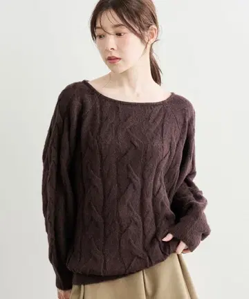 COCODEAL 시어 케이블 니트