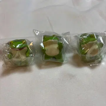 개구리 캐릭터 피규어 3개 세트 그린