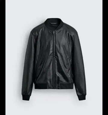 ZARA 인조 가죽 봄버 자켓