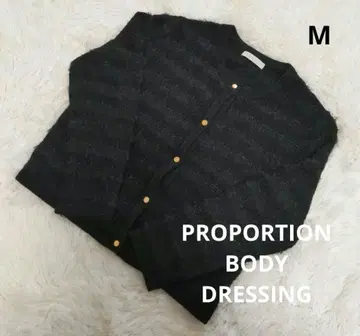 PROPORTION BODY DRESSING 트위드 가디건 M 블랙