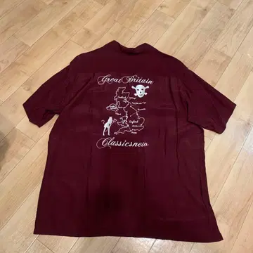 Duffer 반팔 셔츠 버건디