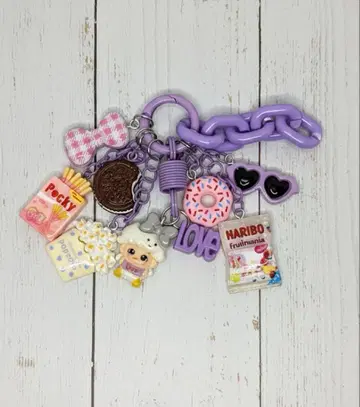 자라자라 키링 퍼플 데이지