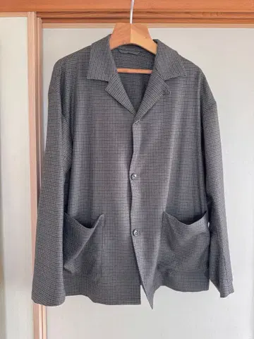 phlannel 플란넬 테일러드 자켓 울 그레이 체크