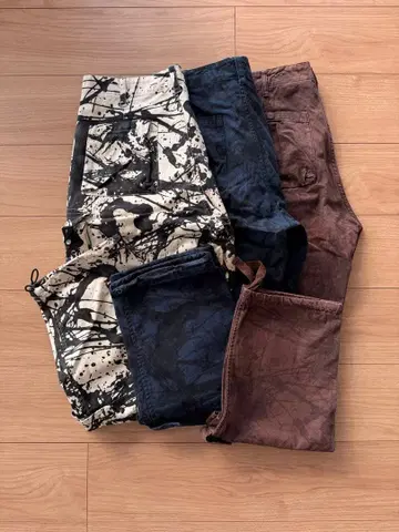 90s GOODENOUGH 드립 페인트 카고 팬츠 3