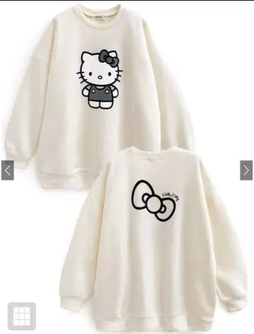 [새상품] GRL 그레일 산리오 헬로키티 속기모 맨투맨 화이트