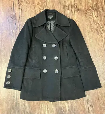 H&M 에이치앤엠 P코트 36 캐시미어 울 블랙