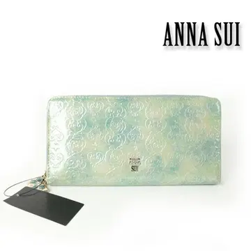 934 새상품 안나수이 장지갑 로즈하트 317983 ANNA SUI 그린