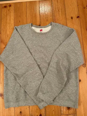 Hanes 프리미엄 그레이 M 사이즈 맨투맨 구제 의류