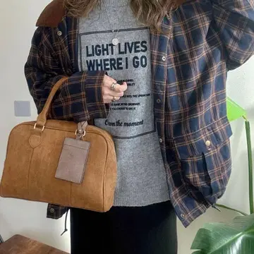 시마무라 NON 보스턴 백 베이지