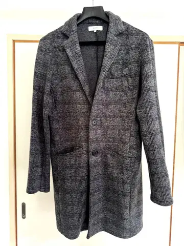 [ B:MING ] 남성용 체크 무늬 체스터 코트 L