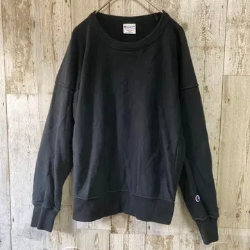 챔피온 맨투맨 트레이닝복 리버스 위브 여성용 블랙 M