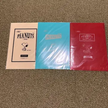 스누피 피넛 빈티지 5 포켓 클리어 파일 3장 세트