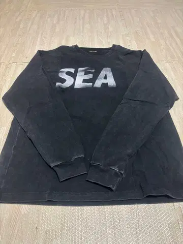 WIND AND SEA 빈티지 가공 롱 슬리브 t셔츠