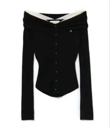 andmary Shannon tulle knit tops black