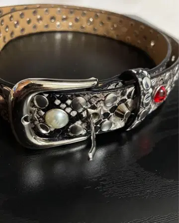 JADED LONDON/스터드 천연 가죽 벨트
