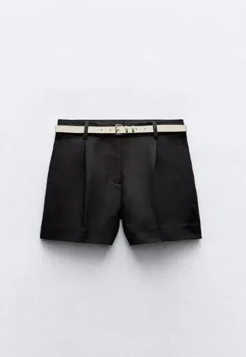 [ 미사용 새상품 ] ZARA 벨트 디테일 다트 버뮤다 팬츠 XS