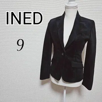 INED 이네드 테일러드 자켓 사이즈 9 블랙