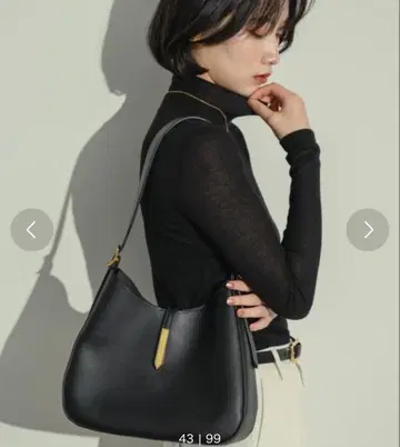 NEUNA 라운드 토트백 (파우치 포함) 블랙