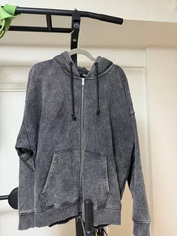 ZARA 그레이 집업 후드티 L 사이즈