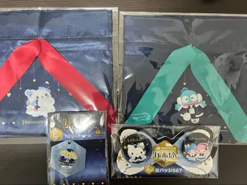 산리오 happy 복권 기프트 파우치 아크릴 참 캔뱃지