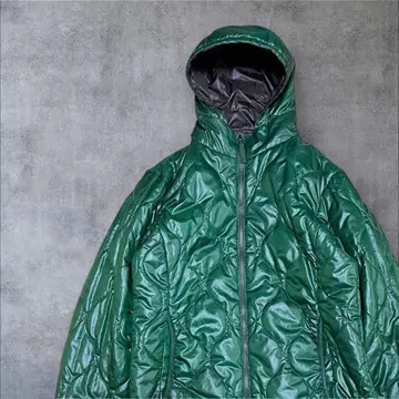 UNIQLO 퀼팅 자켓 그린 리버서블
