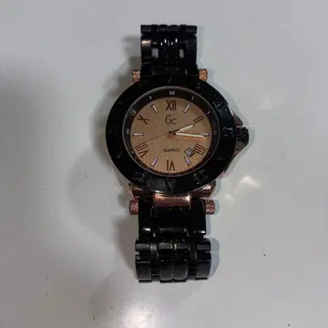 Gc 쿼츠 손목시계 블랙/골드