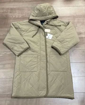 스튜디오 클립 다기능 후드 퀼트 롱 코트