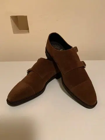 SHETLAND FOX 스웨이드 가죽 몽크 스트랩 신발