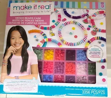make it real 헤이시 비즈 키트 3356 PCS 컬러풀 비즈