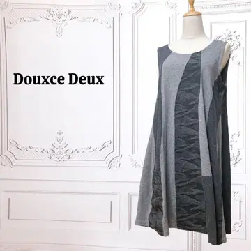 [ 두스 두 ] 슬리브리스 원피스 [ F ] 그레이 절개 일본제 울 혼방