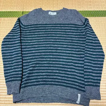 Ciaopanic 스트라이프 스웨터 그레이/다크 그린