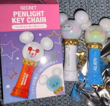 디즈니 시크릿 응원봉 키체인 베이맥스 에이리언 미사용