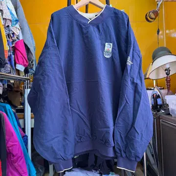 미국 빈티지 의류 자수 ANTIGUA 네이비 풀오버 자켓 L 사이즈