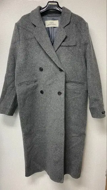 울 코트 롱 코트 그레이