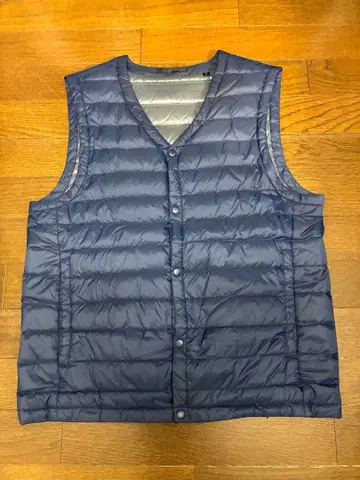 네이비 퀼팅 다운 베스트