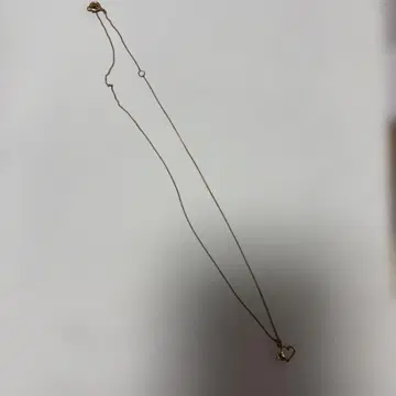 하트 모양 목걸이 샴페인 골드 갸냘픈