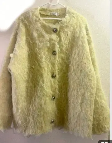 LEPSEM 연한 옐로우 컬러 가디건 프리 사이즈