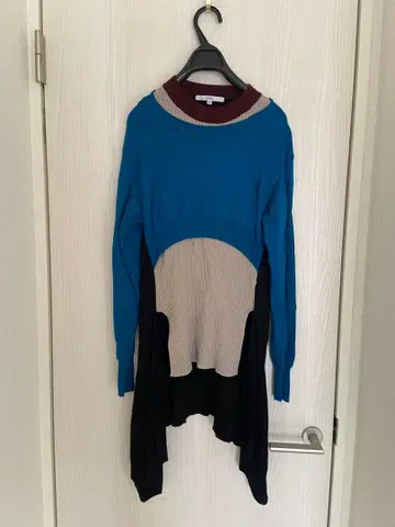 [ 언리드 ] 레이어드 믹스 디자인 니트 긴팔 36 멀티 컬러