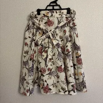 플라워 프린트 플레어 스커트 3L